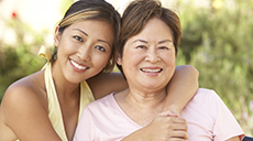 Picture of a young woman with her grandmother
